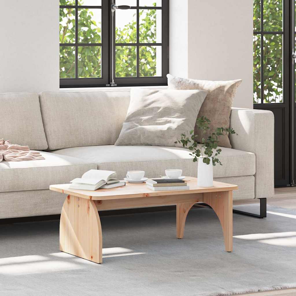 vidaXL Sohvapöytä Luonnollinen 80 x 50 x 31 cm Täysi mänty