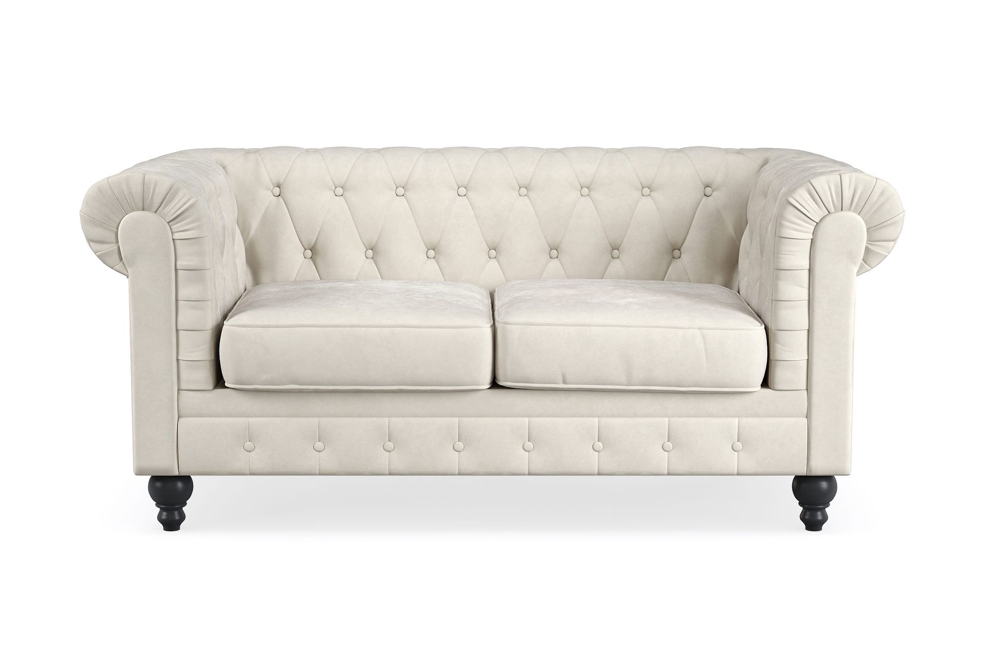 Chesterfield Lyx 2-istuttava samettisohva Beige