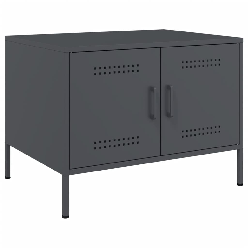 vidaXL Sohvapöytä antrasiitti 68x50x50,5 cm teräs
